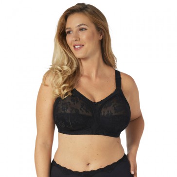 Sutien fara armatura negru Triumph bumbac dantela Doreen-10166213-Negru