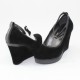 Pantofi piele intoarsa dama negru Agressione toc inalt PUCK-Negru