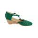 Sandale piele intoarsa dama verde Agressione Tina-V1-Verde