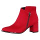 Botine piele intoarsa dama elegante rosu Marco Tozzi 2-25015-23-500-Red