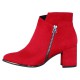 Botine piele intoarsa dama elegante rosu Marco Tozzi 2-25015-23-500-Red