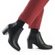 Botine piele naturala dama negru Rieker iarna 50194-00-Negru