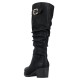 Cizme dama negru Rieker iarna imblanite 73191-00-Negru