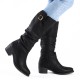 Cizme dama negru Rieker iarna imblanite 73191-00-Negru
