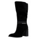 Cizme piele intoarsa dama negru Epica iarna HMHM50012B-01-I-Negru