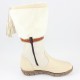 Cizme piele intoarsa dama bej alb Colly iarna 329-300-BiancoBeige