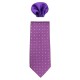 Cravata barbati cu batista mov Gama CRVT-GM-0057-Mov