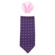 Cravata barbati cu batista mov roz Gama CRVT-GM-0026-Mov-Roz
