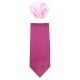 Cravata barbati cu batista pink roz Gama CRVT-GM-0040-Pink-Roz