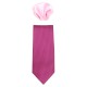 Cravata barbati cu batista pink roz Gama CRVT-GM-0040-Pink-Roz
