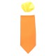 Cravata barbati cu batista portocaliu galben Gama CRVT-GM-0027-Portocaliu-Galben
