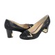 Pantofi piele naturala dama negru Deska toc mediu 4G113-1A2-A2890Z-1-Black