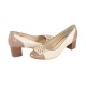 Pantofi piele naturala dama bej Deska toc mic 4G55-6F160Q-A2929Z-1-Beige-Camel