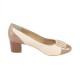 Pantofi piele naturala dama bej Deska toc mic 4G55-6F160Q-A2929Z-1-Beige-Camel