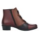 Ghete piele naturala dama bordo maro Rieker iarna Y0764-35-Red-combination