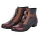 Ghete piele naturala dama bordo maro Rieker iarna Y0764-35-Red-combination