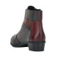 Ghete piele naturala dama bordo maro Rieker iarna Y0764-35-Red-combination