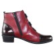 Ghete piele naturala dama bordo Rieker iarna Y07C9-35-Red-combination