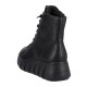 Ghete piele naturala dama negru Rieker iarna imblanite Y3550-00-Negru