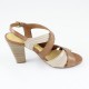 Sandale piele naturala dama bej maro multicolor Marco Tozzi 2-28360-22-CamelAntComb