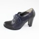 Pantofi piele naturala dama negru bleumarin Nike Invest toc inalt M345-NBoxB2