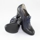Pantofi piele naturala dama negru bleumarin Nike Invest toc inalt M345-NBoxB2