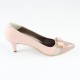 Pantofi piele naturala dama roz Nike Invest toc mediu M421-Bej-Pud-L
