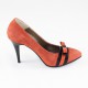 Pantofi piele intoarsa dama coral Nike Invest toc inalt M423-CRZ-B