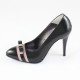 Pantofi piele naturala dama negru Nike Invest toc inalt M423-N-Bej