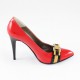 Pantofi piele naturala dama rosu Nike Invest toc inalt M424-R-Gal-L