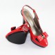 Pantofi piele naturala dama rosu Nike Invest toc mediu S469-RosuL