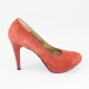 Pantofi piele intoarsa dama coral Nike Invest toc inalt M137-CRZB