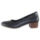 Pantofi piele naturala dama negru Dogati shoes toc mic 801-10-Siyah-Negru