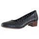 Pantofi piele naturala dama negru Dogati shoes toc mic 801-10-Siyah-Negru