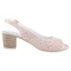 Pantofi piele naturala dama roz Dogati shoes toc mic 803-10-Pudra