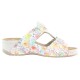 Saboti piele intoarsa dama bej multicolor Dr. Batz medicinali Imola-Beige-Mix