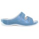 Papuci piele naturala dama albastru Dr. Batz medicinali Lia-Blue