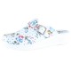 Saboti piele naturala dama alb multicolor Fratelli Babb medicinali D-06-Flower