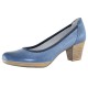 Pantofi piele naturala dama albastru Marco Tozzi toc mediu 2-22420-20-Ocean