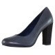 Pantofi piele naturala dama bleumarin Marco Tozzi toc inalt 2-22438-22-805-navy