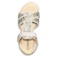 Sandale piele naturala copii fete alb auriu Melania ME6006F9E-B