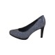 Pantofi dama negru Marco Tozzi toc inalt 2-22414-26-006-Black-Struct