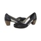 Pantofi cu toc Rieker - black, din piele naturală