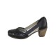 Pantofi cu toc Rieker - black, din piele naturală