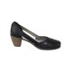 Pantofi cu toc Rieker - black, din piele naturală