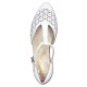 Pantofi piele naturala dama alb Rieker toc mic 58056-80-Weiss