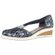 Pantofi piele naturala dama bleumarin argintiu Remonte toc mediu D5502-14-blue-combination