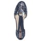 Pantofi piele naturala dama bleumarin argintiu Remonte toc mediu D5502-14-blue-combination