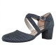 Pantofi piele naturala dama bleumarin Remonte toc mediu D0827-14-Blue-combination