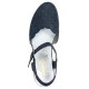 Pantofi piele naturala dama bleumarin Rieker toc mediu 40972-14-Blue